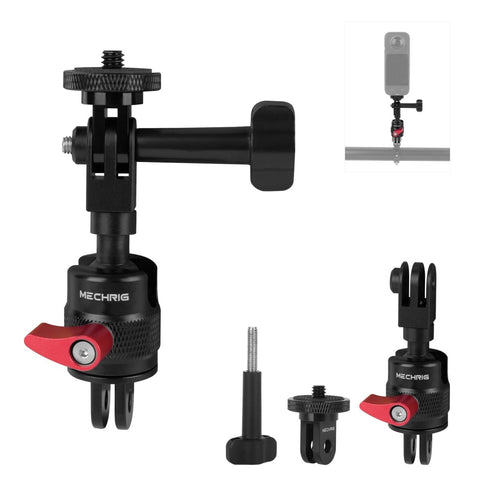 Vertical Mount Adapter for GoPro Hero 13/12/11/10/9, DJI Osmo Action,Insta360 X4/X3 Ace Pro 2 | 90 Degree Swivel Mount with 360 Rotation & 1/4