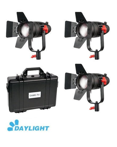 3 Pcs CAME - TV Boltzen 30w Fresnel Fanless Focusable LED Daylight Kit (Refurbished) - CAME - TV