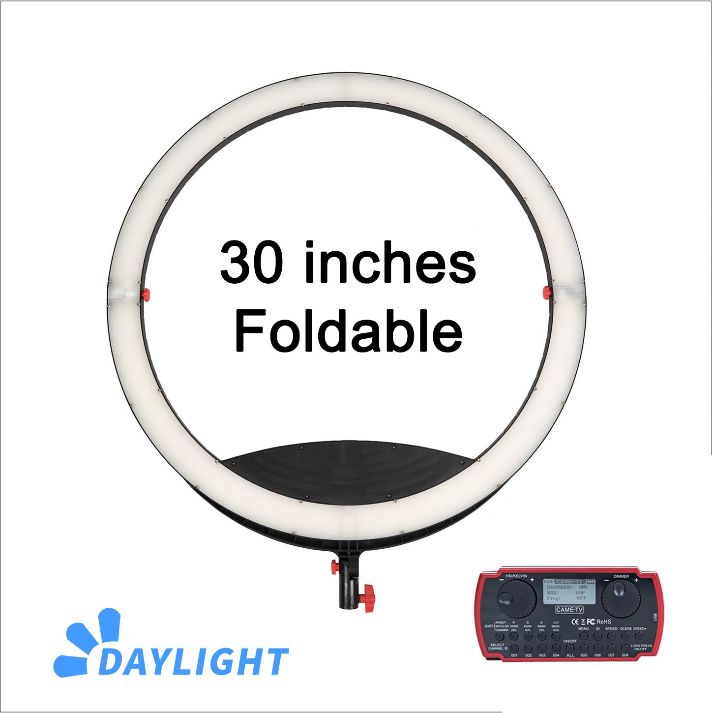30 Inches Boltzen Cassiopeia Slim Folding Daylight 125 Watt Ring Light LED - CAME-TV