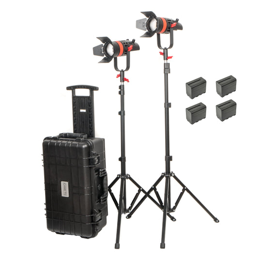 CAME-TV 2X Kit Q-55W Boltzen 55w MARK II High Output Fresnel Focusable LED Daylight 21000 Lux@1m - CAME-TV