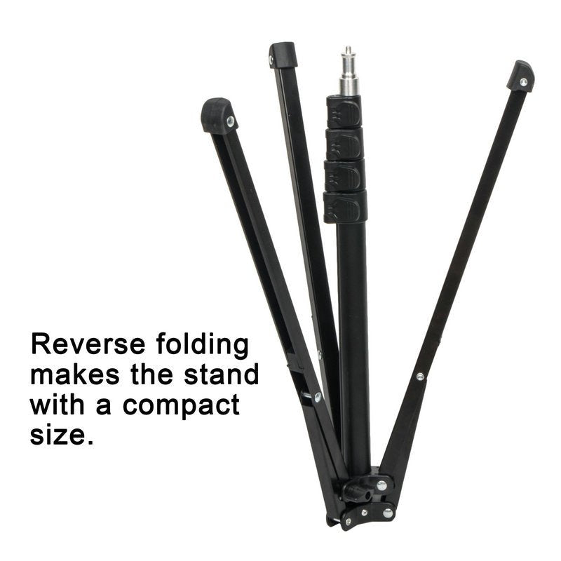 CAME-TV 2X Quick Set Up Compact and Portable Reverse Folding Light Stand for Traveling - CAME-TV