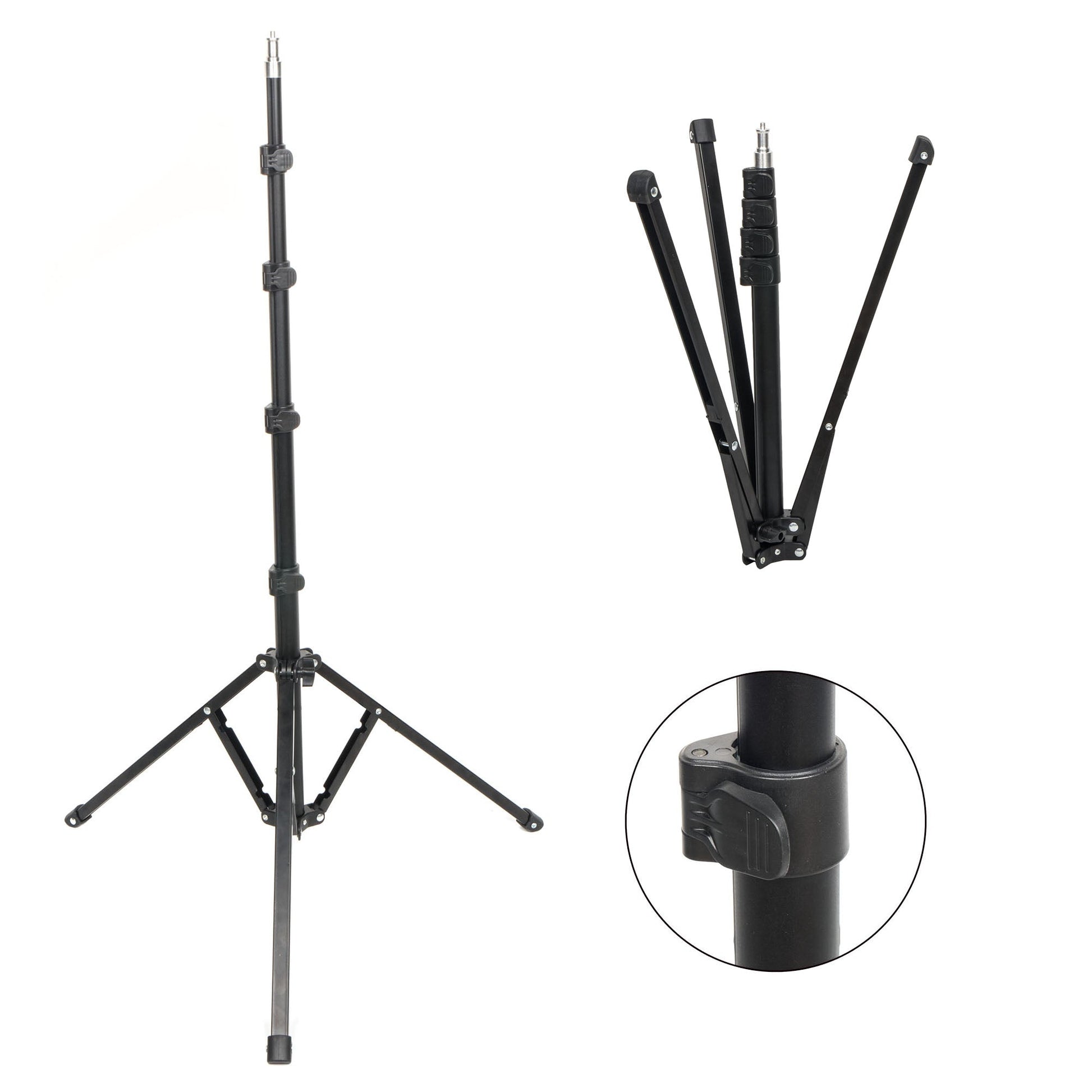 CAME-TV 2X Quick Set Up Compact and Portable Reverse Folding Light Stand for Traveling - CAME-TV