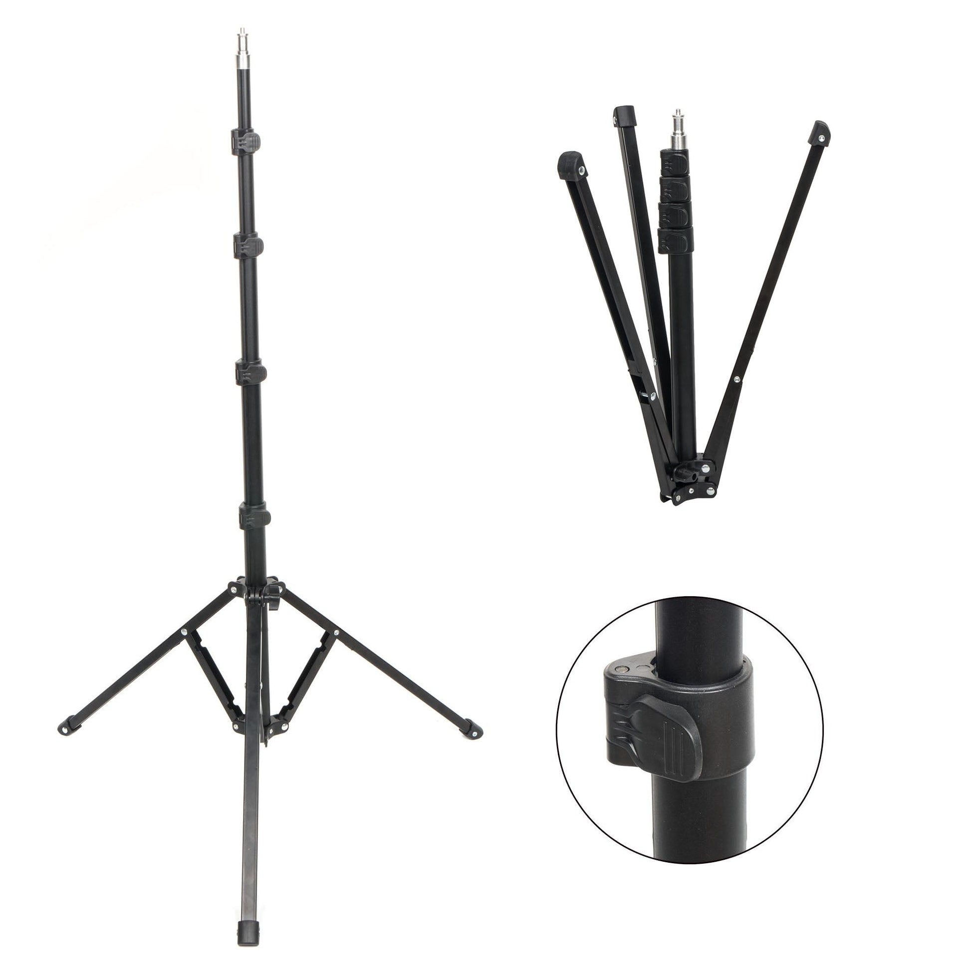 CAME-TV 3X Quick Set Up Compact and Portable Reverse Folding Light Stand for Traveling - CAME-TV