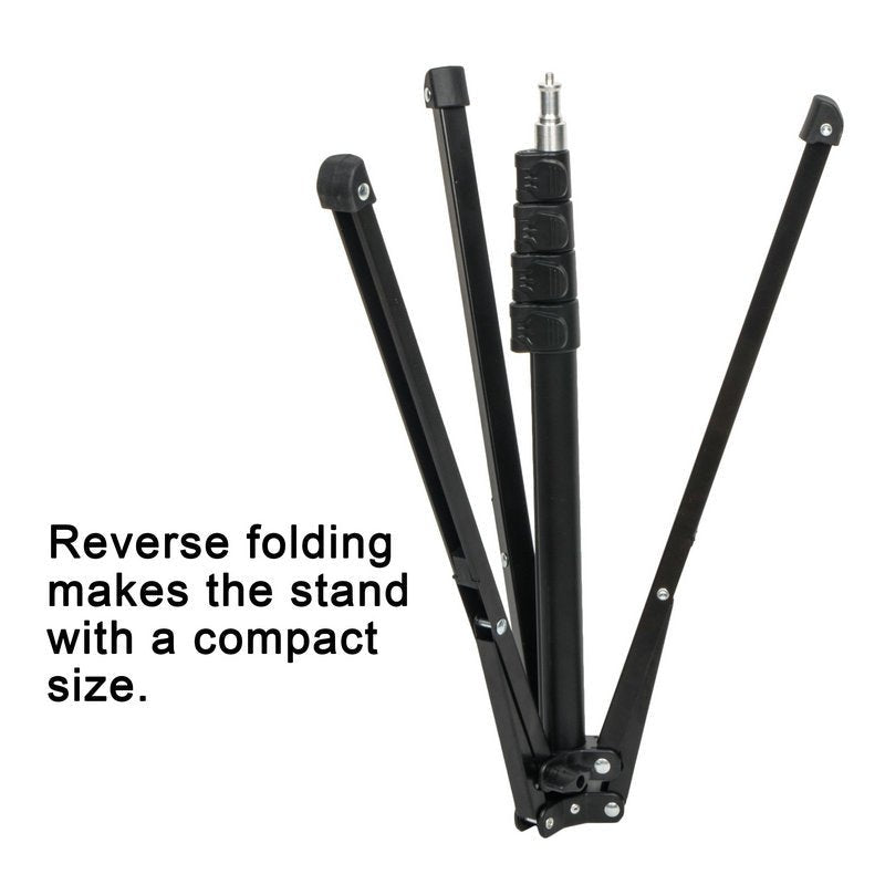 CAME-TV 4X Quick Set Up Compact and Portable Reverse Folding Light Stand for Traveling - CAME-TV