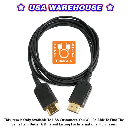 Ed Fødested øve sig CAME-TV 6 Foot Ultra-Thin and Flexible HDMI Cable AA - USA Warehouse