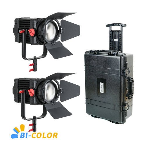CAME-TV Boltzen 150w MKII Travel Kits Fresnel Focusable LED Bi-Color 30900 Lux@1m - CAME-TV