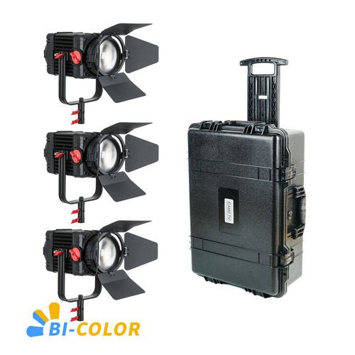 CAME-TV Boltzen 150w MKII Travel Kits Fresnel Focusable LED Bi-Color 30900 Lux@1m - CAME-TV