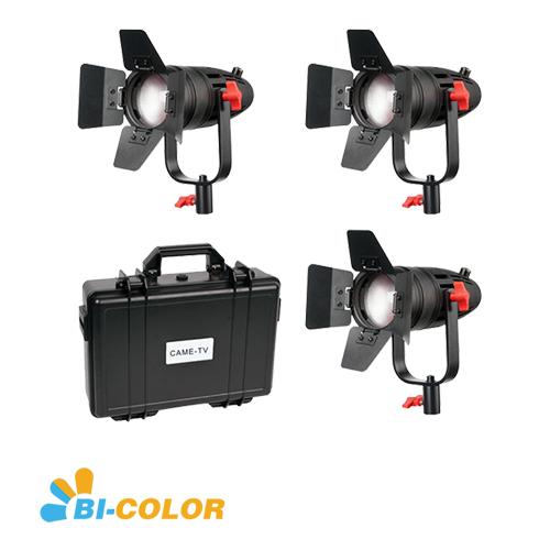 CAME-TV Boltzen 30w Travel Kits Fresnel Fanless Focusable LED Bi-Color 5800 Lux@1m - CAME-TV