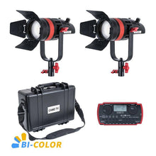 CAME-TV Q-55S Boltzen 55w Travel Kits High Output Fresnel Focusable LED Bi-Color Pack 8700 Lux@1m - CAME-TV